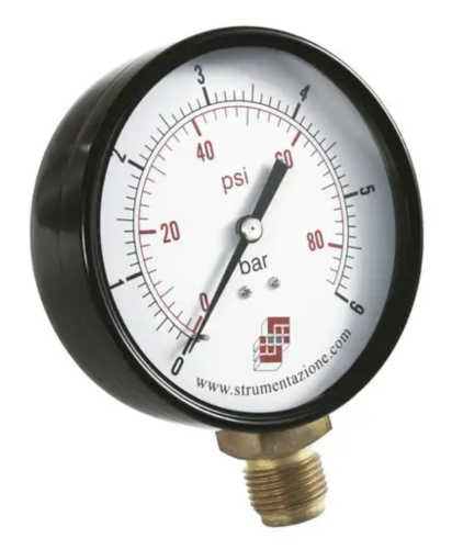 Manometr fi 100, przyłącze dolne, obudowa metalowa