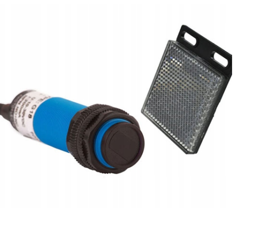 Czujnik optyczny z lustrem M18, 2m