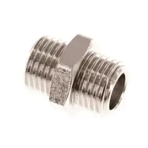 Nypel 3/8" mosiądz niklowany