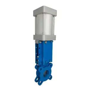 Zasuwa nożowa z siłownikiem DN80 EPDM