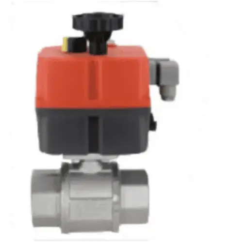 Zawór kulowy mosiężny 3/4" z elektrycznym siłownikiem