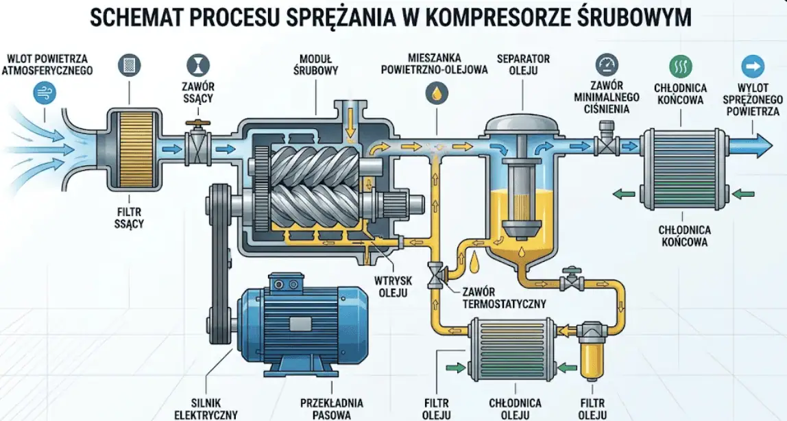 Kompresory śrubowe. Zasada działania, jak dobrać i użytkować?
